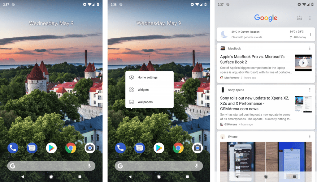 Android P launcher