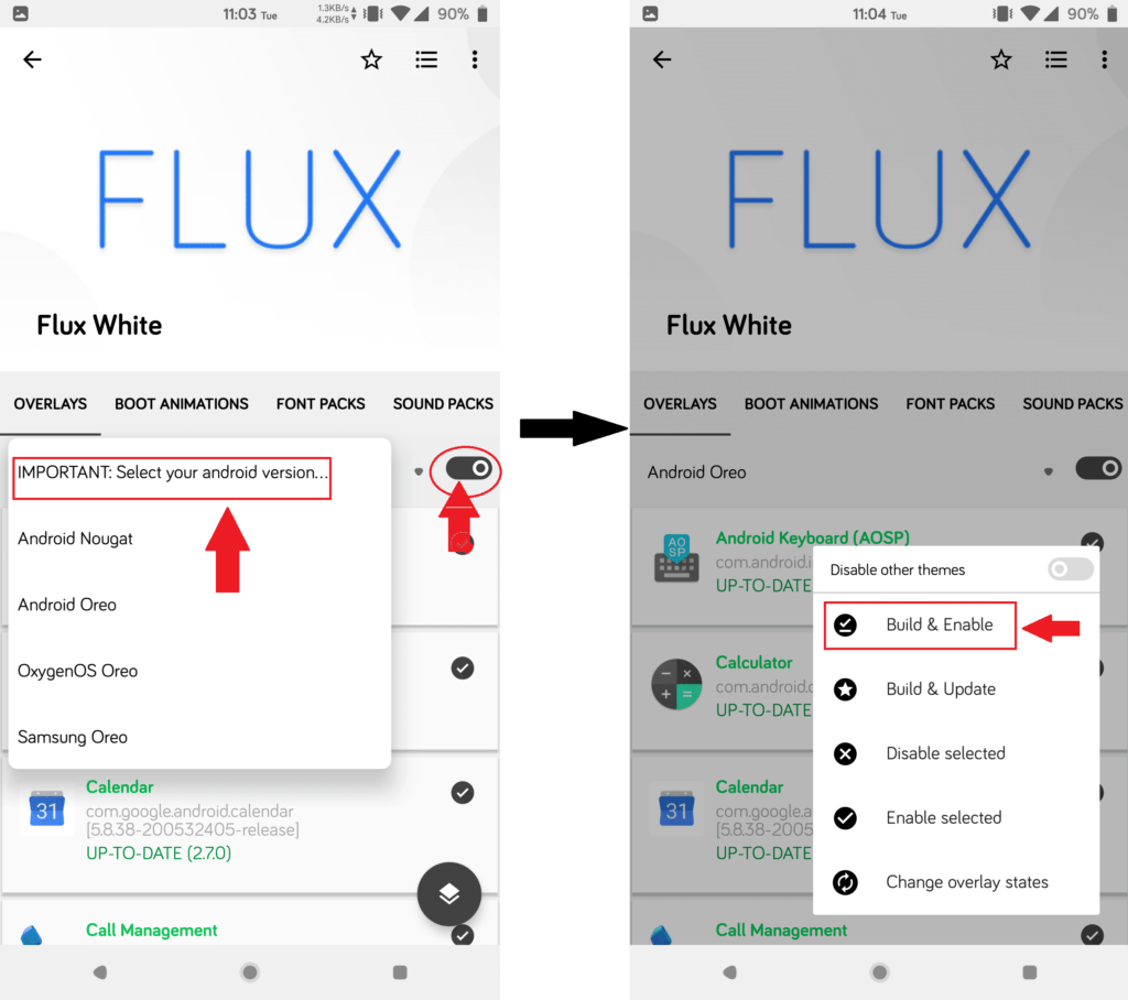 How to install Flux white 2
