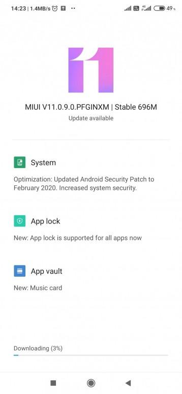 MIUI 11.0.9.0 for Redmi Note 7/7S